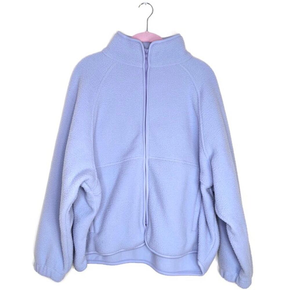 American Eagle Oversized Teddy Fleece Full Zip Jacket Size Medium